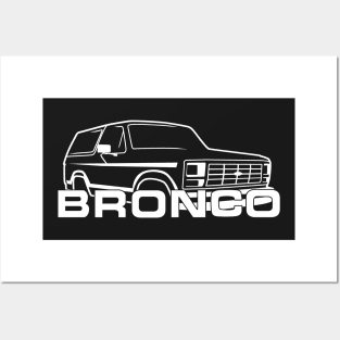 1980-1986 Ford Bronco New Logo White Posters and Art